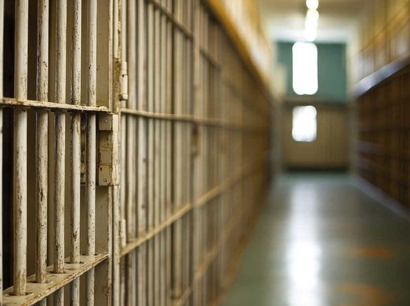 prison bars long corridor